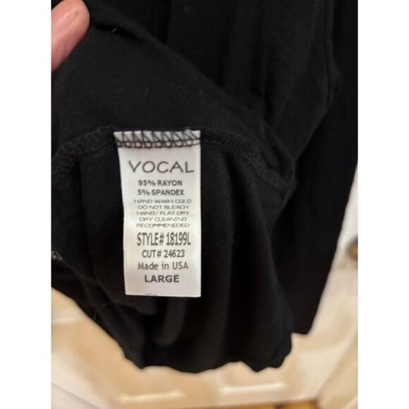 Vocal Star Studded Black Top Size Large - Picture 4 of 4